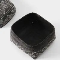 Корзинка плетёная &laquo;Бонтанг&raquo;, 24&times;24&times;15 см, бамбук, тёмная