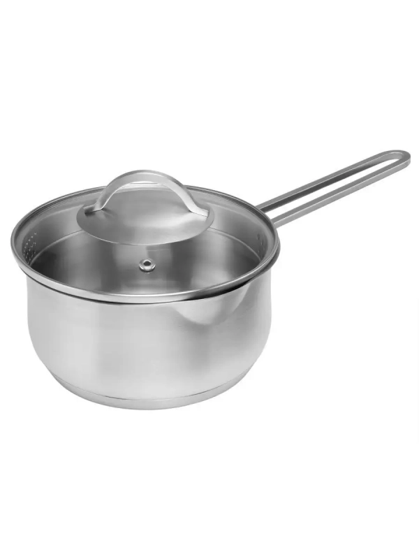 Ковш сотейник 1,5 л кухонный Solid-16SP с крышкой и носиком Ковш сотейник 1,5 л кухонный Solid-16SP с крышкой и носиком
