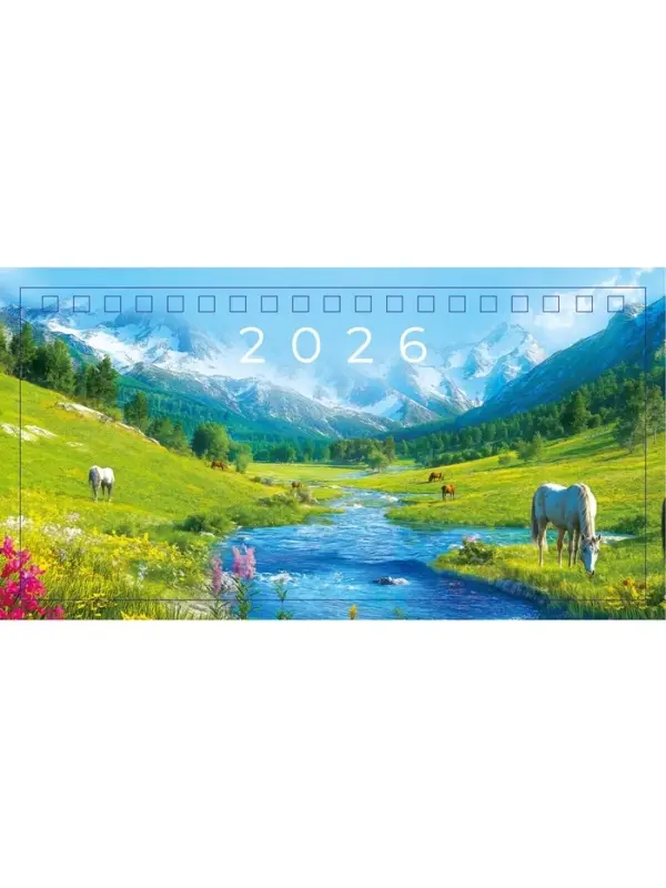 Календарь 2026 настольный домик «Природа» 16×10.5 см Календарь 2026 настольный домик «Природа» 16×10.5 см
