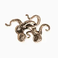 Брошь для кармана &laquo;Осьминог&raquo;, цвет чернёное золото