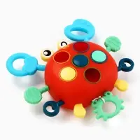 Игрушка тянучка Крошка Я &laquo;Крабик&raquo; развивающая, сенсорная, красная