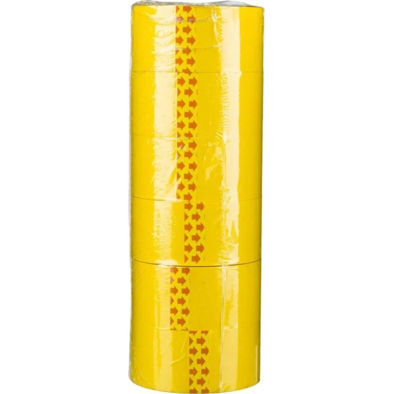 Клейкая лента упаковочная 48мм х 66м 43мкр желтая 6 шт/уп СПб