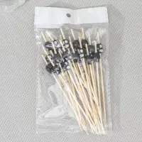 Шпажки «Череп», набор 25 шт, 12 см, бамбук, чёрный Шпажки «Череп», набор 25 шт, 12 см, бамбук, чёрный