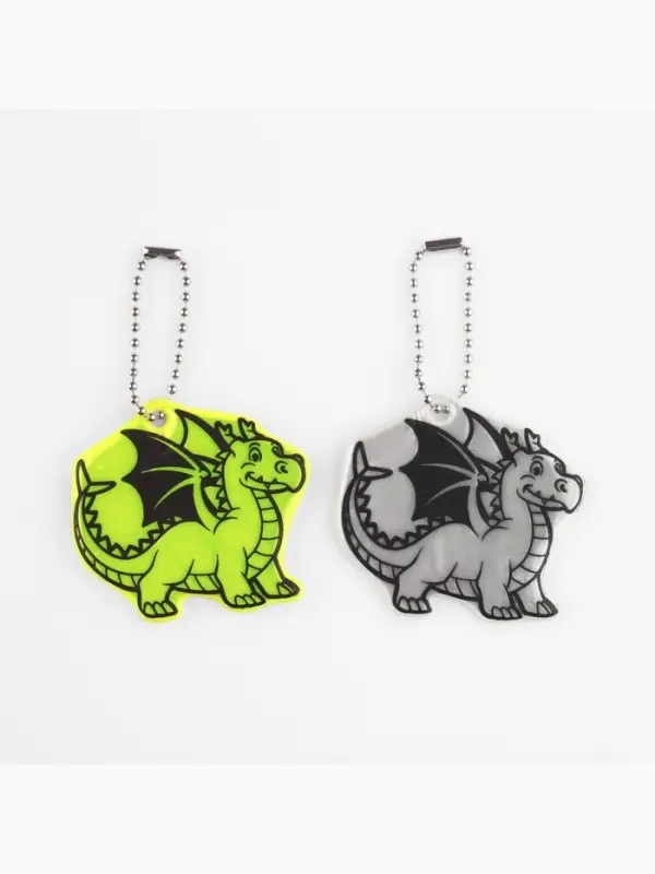 Светоотражающий элемент &laquo;Дракон&raquo;, двусторонний, 5.3&times;5.8 см, МИКС