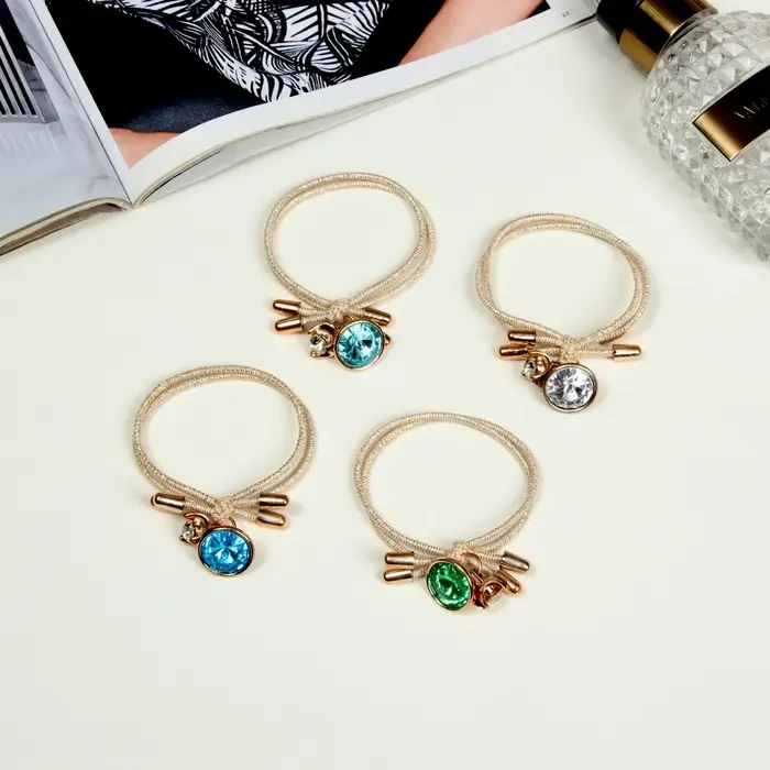 Резинка для волос "Флорентина" камни, 2х2 см, микс