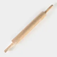 Скалка для теста Adelica, с вращающейся ручкой, 60&times;6 см, дерево бук