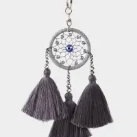 Брелок "Ловец снов" 17 см, цв. серый