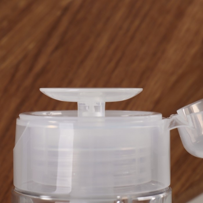 Флакон с помпой, 150 мл, цвет белый/прозрачный Флакон с помпой, 150 мл, цвет белый/прозрачный