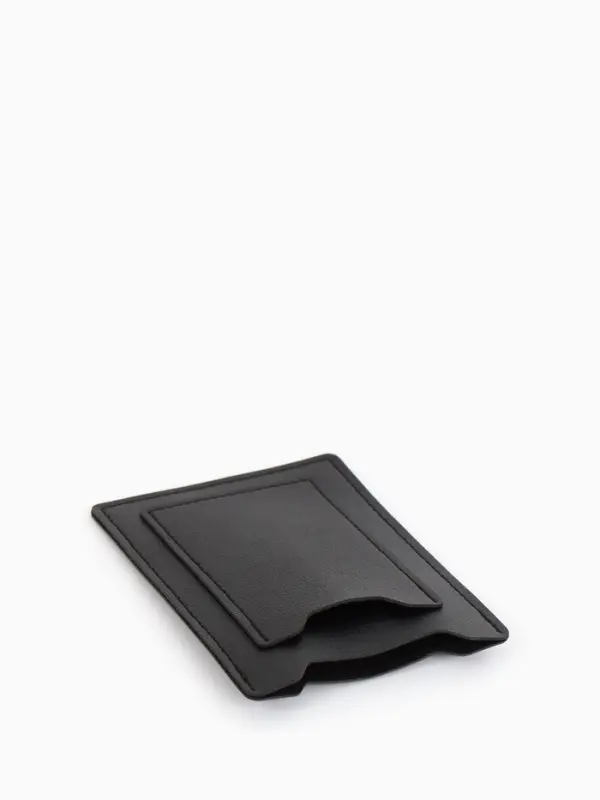 Обложка для автодокументов, СТС и права, 9&times;0.3&times;12.5 см, чёрная