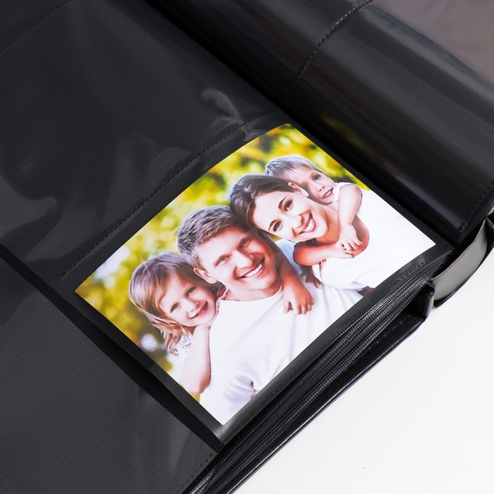 Фотоальбом на 1000 фото 10х15 см Фотоальбом на 1000 фото 10х15 см "Чёрный" кожзам 36,8х33х6,5 см