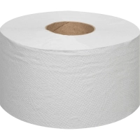 Бумага туалетная д/дисп 1сл белая втор втул 200м 12рул/уп_200W1