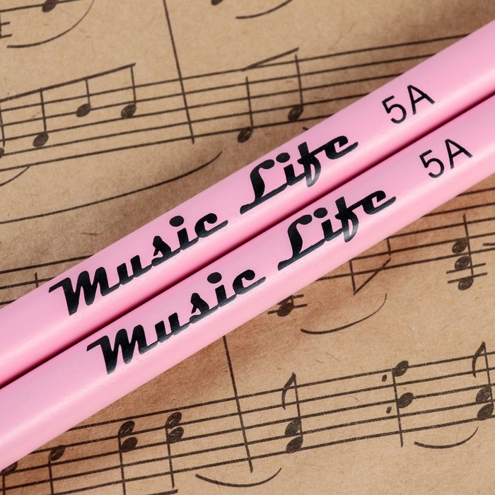 Барабанные палочки Music Life, 5А, клён, розовые Барабанные палочки Music Life, 5А, клён, розовые
