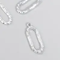 Декор для творчества металл, стразы "Вытянутый овал" серебро 3,1х1,2 см Декор для творчества металл, стразы "Вытянутый овал" серебро 3,1х1,2 см