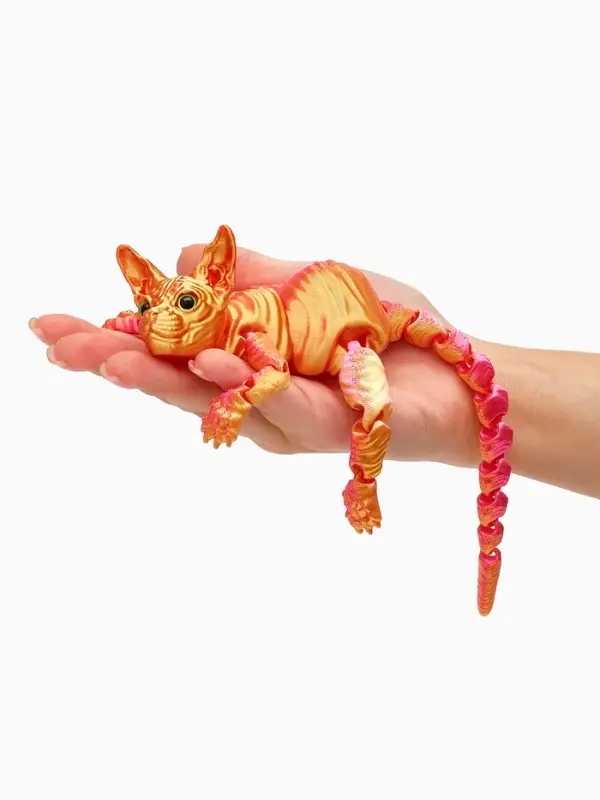 3Д - печатная игрушка &laquo;Кот Сфинкс&raquo;, подвижная, цвет МИКС