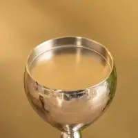 Подсвечник "Песочные часы" алюминий 8,5х19 см, цв. серебро
