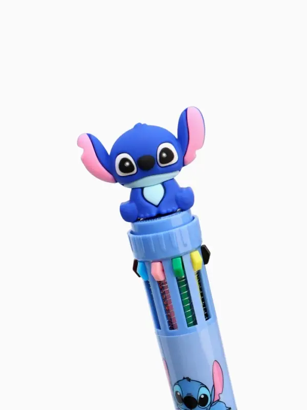 Ручка многоцветная 10 цветов Стич