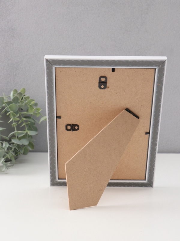 Фоторамка пластик Фоторамка пластик "МИРАМ" 15х21 см, белый, золото