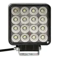 Фара светодиод. квадратная, 64LED, ближний свет, 32Вт, 108х108х47мм, 12/24В, PLUS
