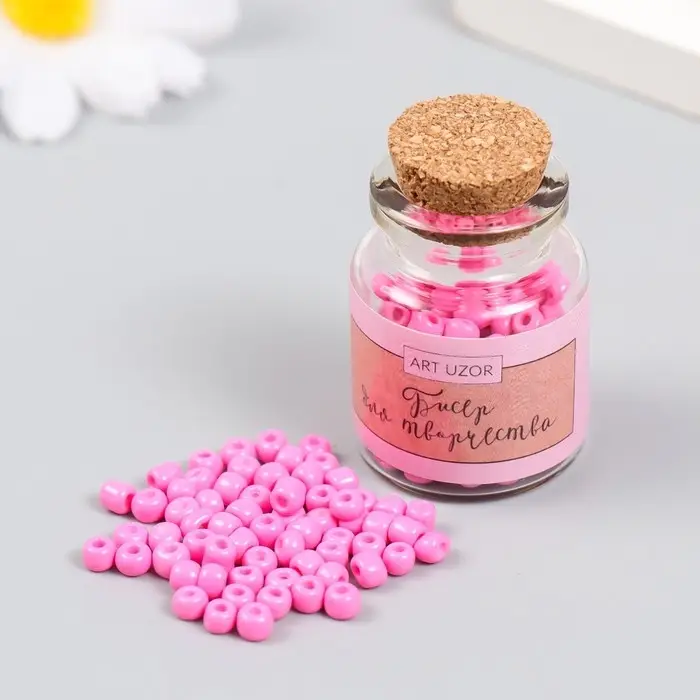 Бисер круглый 6/0 в бутылочке «Розовый коралл», 20 г Бисер круглый 6/0 в бутылочке «Розовый коралл», 20 г