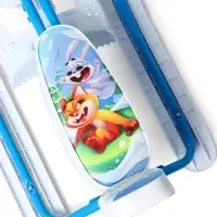 Снегокат растущий &laquo;Морозные гонки&raquo; Snow Cat, со спинкой, белый, голубой