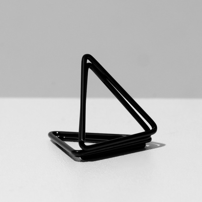 Ценникодержатель с зажимом «Треугольник» набор 5шт., 2,4×2,4×1,2 см, цвет чёрный