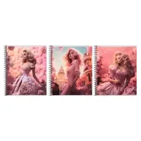 Компл тетр из 3шт 80л кл на гребне Glamour, обл мел карт, офсет (7424110)