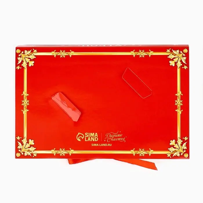 Коробка под 6 конфет новогодняя с ячейками &laquo;Зимняя почта&raquo; 14.5&times;9.5&times;3.5 см