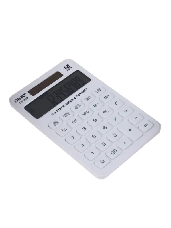 Калькулятор настольный 12-разрядный CS-588 корпус белый