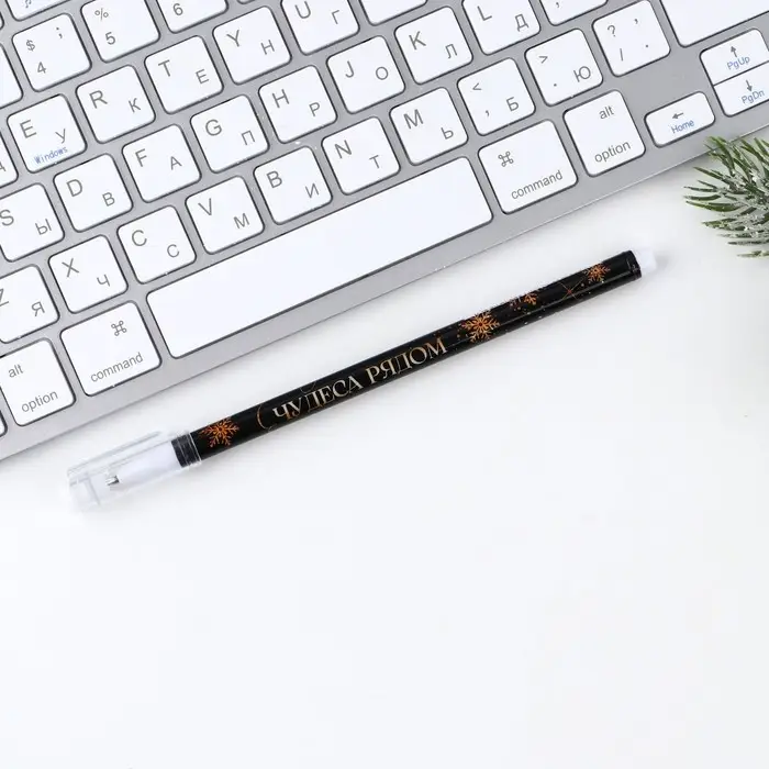 Ручка шариковая, синяя паста, 0.5 мм, пластик, с колпачком «Новый год: Чудес в этом году» Ручка шариковая, синяя паста, 0.5 мм, пластик, с колпачком «Новый год: Чудес в этом году»