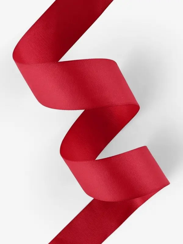 Лента репсовая, 40 мм, 23&plusmn;1 м, тёмно-красная №33