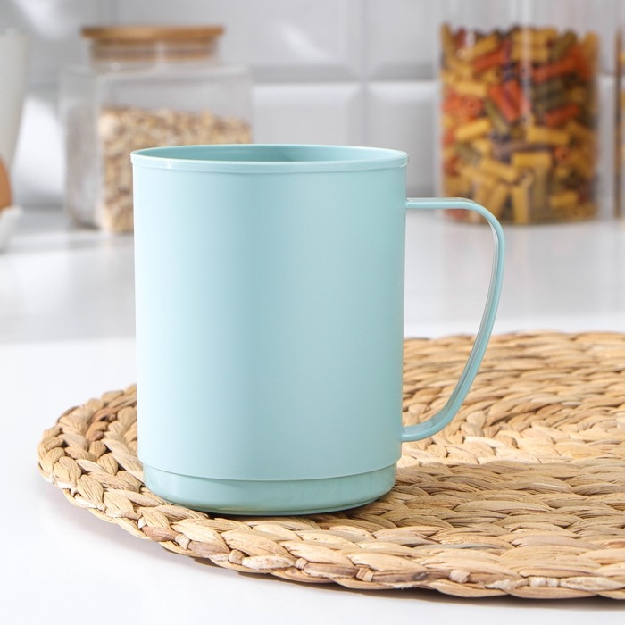 Кружка «Picnic», 400 мл, 10,9×8,1×10,1 см, цвет светло-голубой
