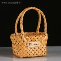 Корзина плетёная для хранения, 17&times;13&times;9.5 см, ручка h=14 см, секвойя