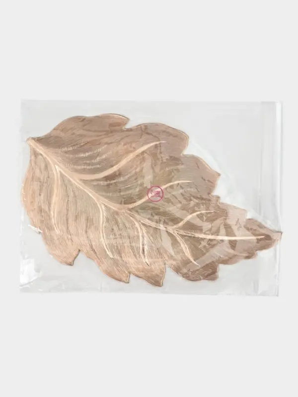 Набор салфеток для стола Доляна &laquo;Осенний лист&raquo;, 49&times;29 см, 4 шт., ПВХ, золотистый