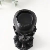 Подсвечник «Череп на ножке», 16×6.5×7.5 см, чёрный