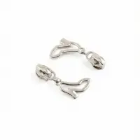 Бегунок для молнии &laquo;Спираль&raquo;, №3, &laquo;Туфелька&raquo;, 10 шт., цвет никель