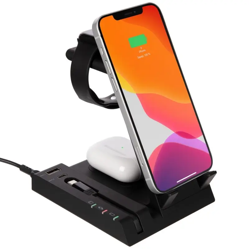 Зарядная станция Tres, черная Зарядная станция Tres, черная