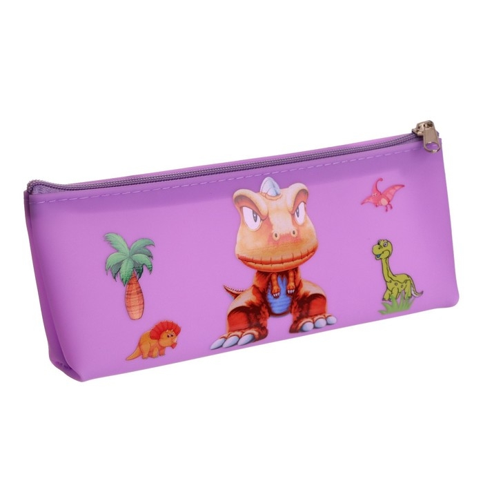 Пенал школьный на молнии Пенал школьный на молнии "Динозавр", МИКС