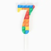 Свеча для торта &laquo;Конструктор&raquo; цифра 7