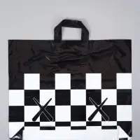 Пакет с петлевой ручкой "Клетка" 50 х 45 х 8 см, 60 мкм