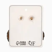 Серьги "Сияние вечера" круг двойной, цвет чёрный в золоте