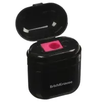 Точилка ErichKrause Case Accent, 1 отверстие, с контейнером, МИКС