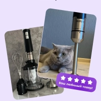 Блендер погружной с чашей KT-3053 (3 в 1) - 1000 Вт