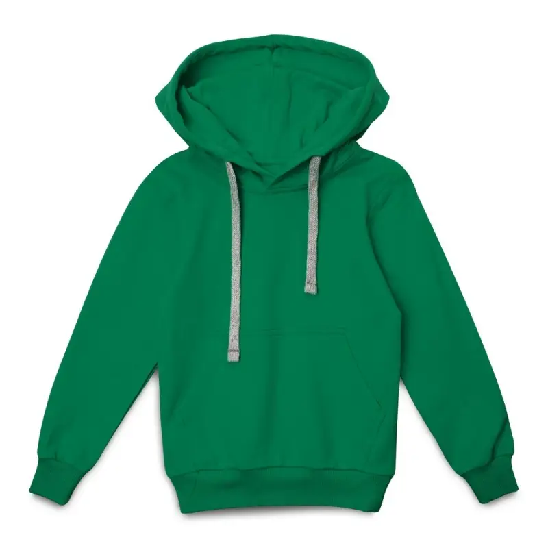 Толстовка с капюшоном детская Kirenga Kids, зеленая, 10 лет
