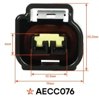 Разъём 2 pin с проводами для катушки зажигания Ford, Mazda, Volvo