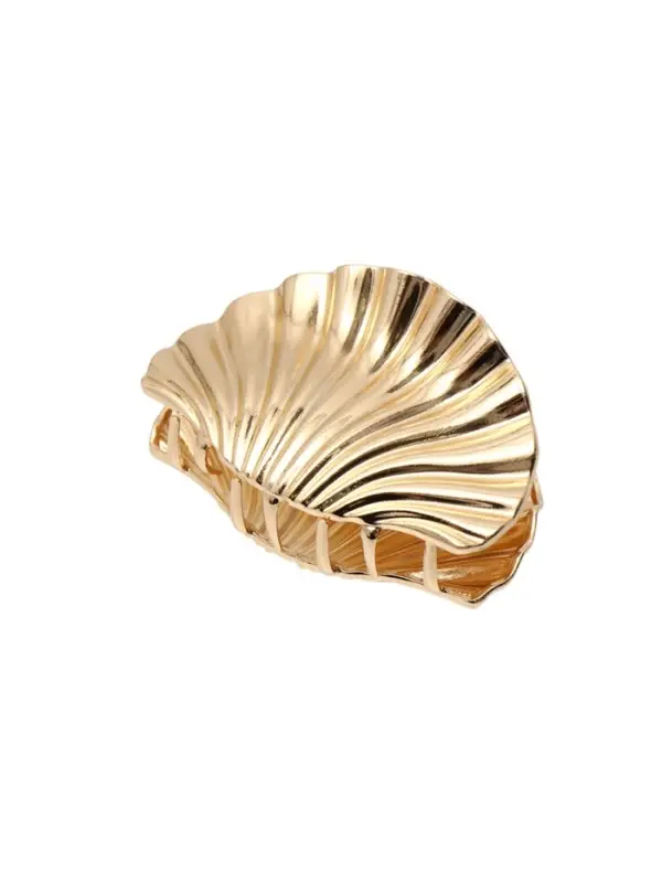 Краб для волос "Лейла море" ракушка галант, 5,5 см, золото
