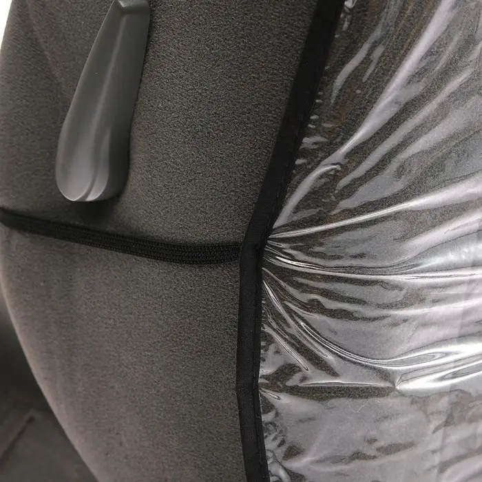 Накидка-незапинайка TORSO на спинку сиденья 58×42 см, прозрачная Накидка-незапинайка TORSO на спинку сиденья 58×42 см, прозрачная