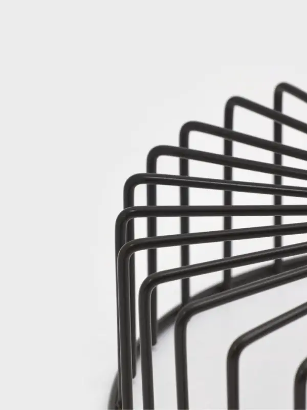 Корзинка - ваза для фруктов &laquo;Горшок&raquo;, 23&times;23&times;7 см, чёрная