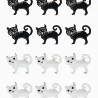 Брошь "Котёнок" бродячий,  (фас 12шт), цвет МИКС
