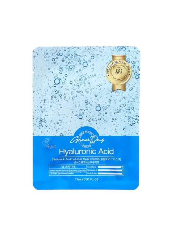 Маска тканевая для лица Grace Day с гиалуроновой кислотой, 27 мл