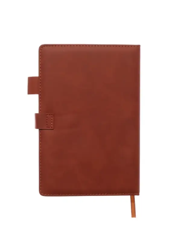 Ежедневник недатированный формат А5, с хлястиком, 128л, линия, пвх, Коричневый Ежедневник недатированный формат А5, с хлястиком, 128л, линия, пвх, Коричневый